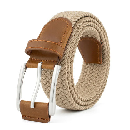 Riem heren in donker olijfgroen met metalen details