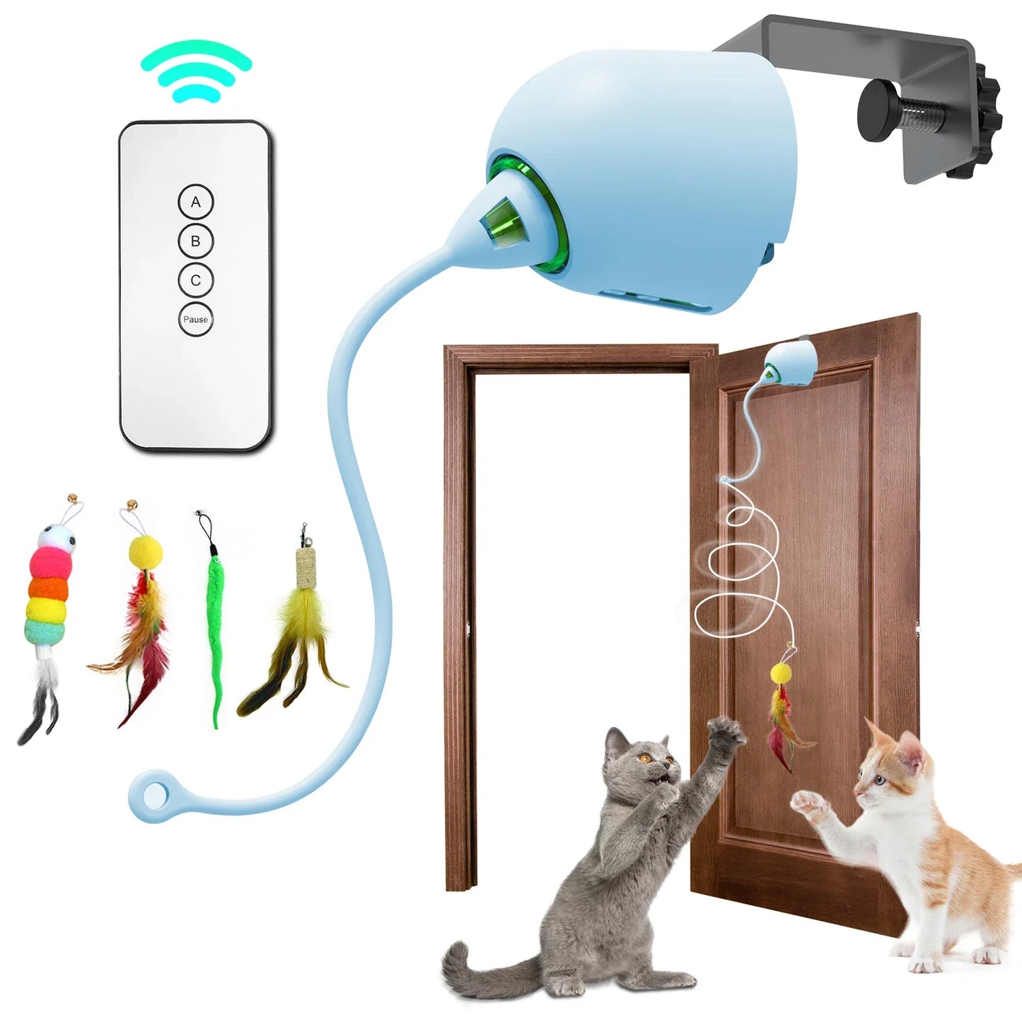 Katten speeltjes met catnip en veer – Dubbel plezier