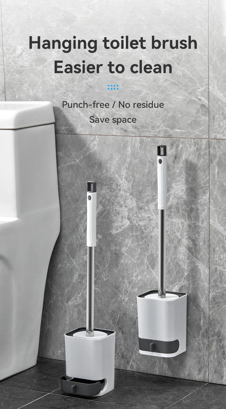 Toiletborstel met borstel in wit kunststof – Fris en licht
