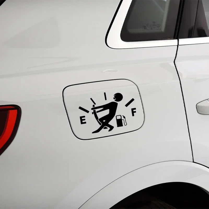 Auto stickers - Kleurrijke brandstofmeter ontwerp voor persoonlijkheid op je achterruit