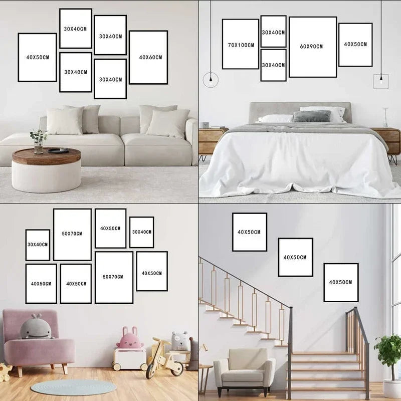 Poster met lijnen en vlakken in modern design