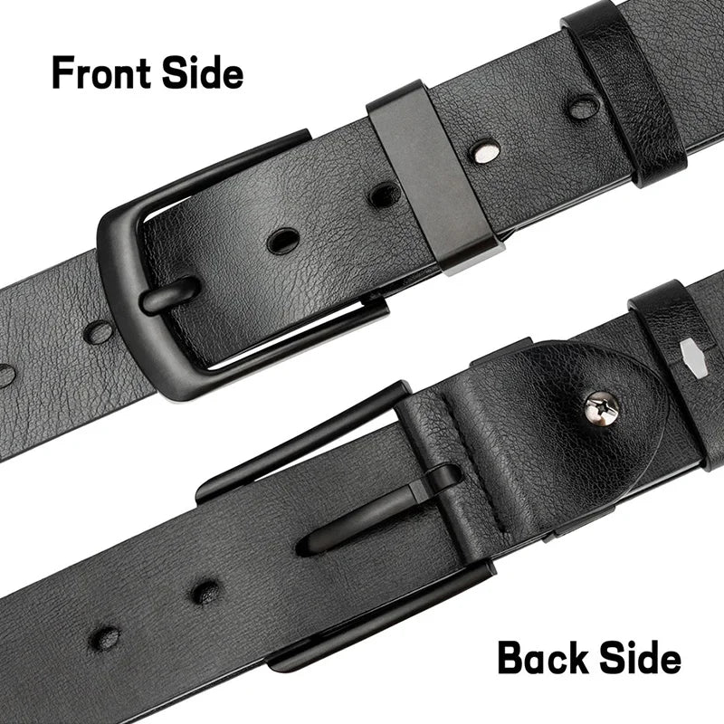 Riem van buffelleer voor heren met vintage look