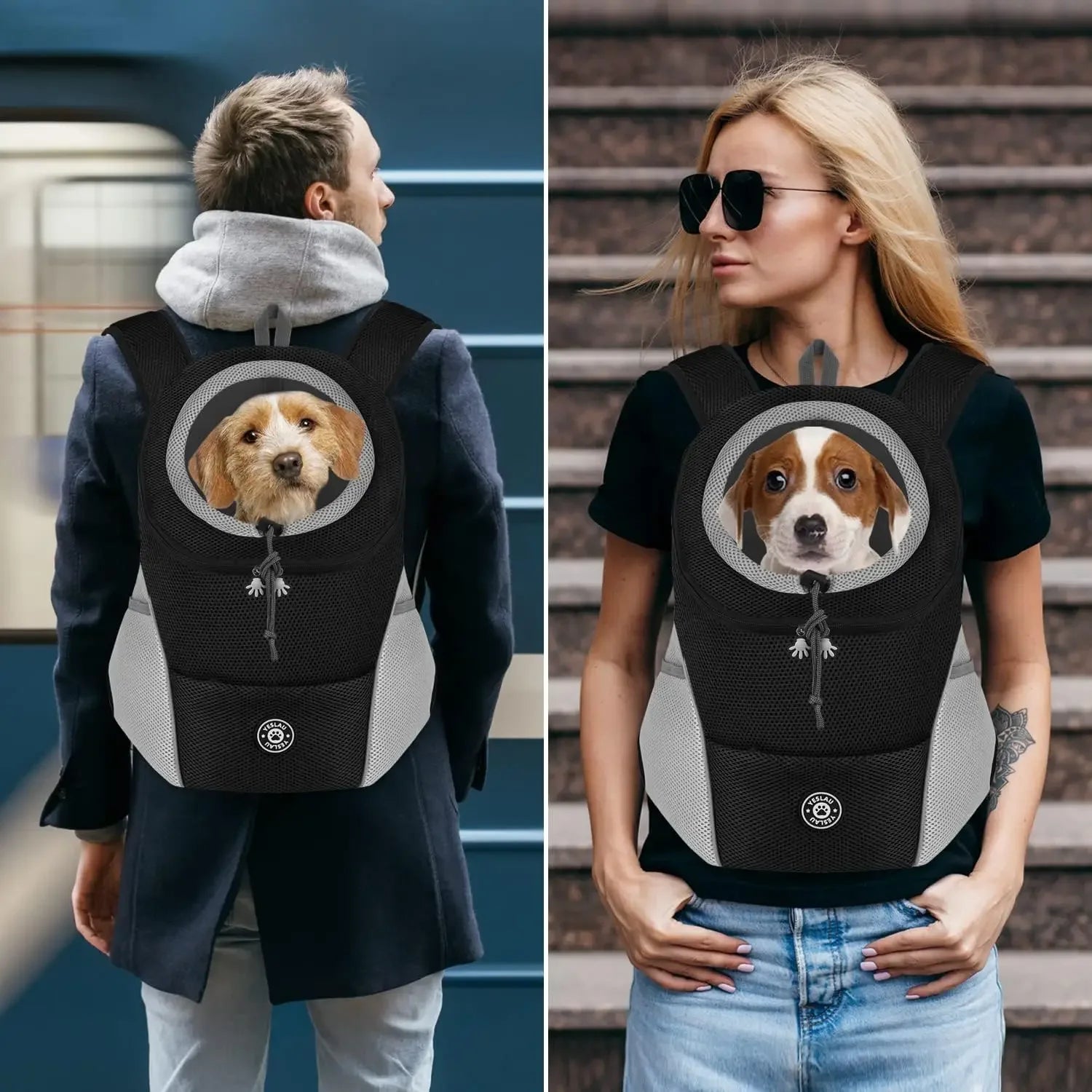 Hondentas met binnenclip – Bevestiging aan halsband