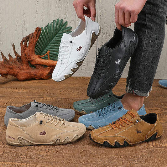Flexibele herenschoenen met open structuur