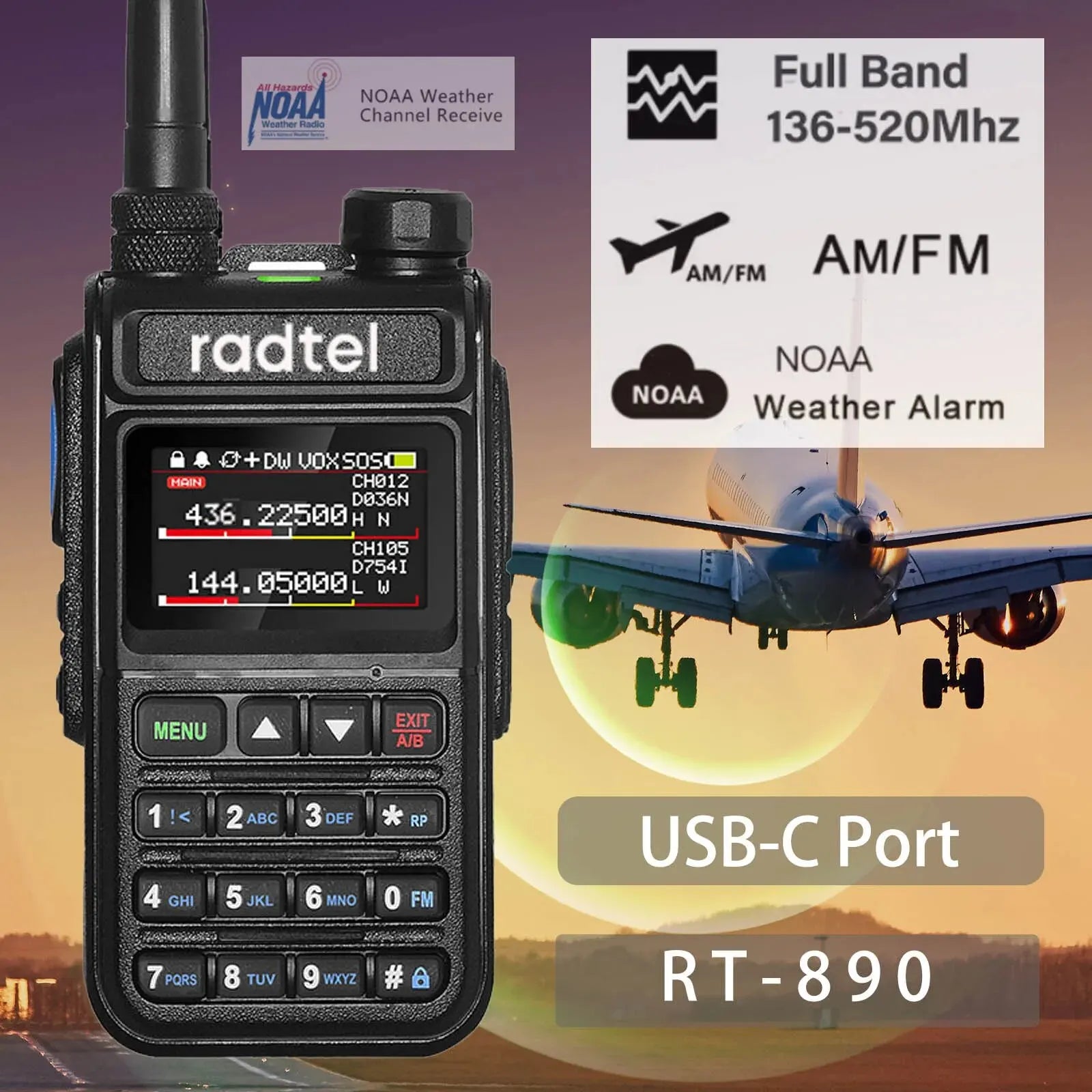 Walkie talkie professioneel met headset