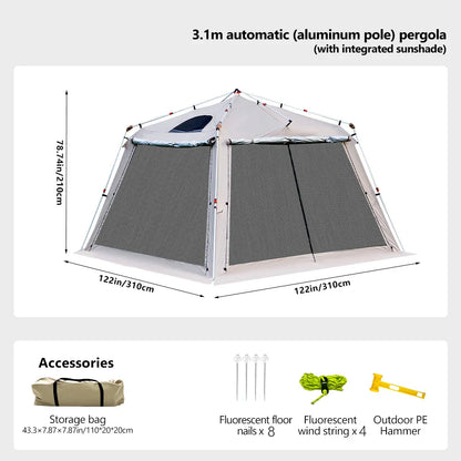 Camping tent met opbergruimte – Alles netjes georganiseerd