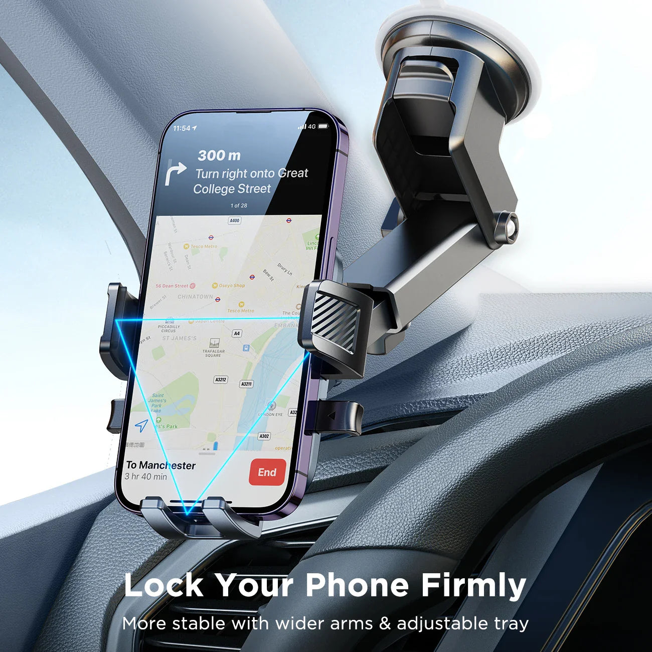 Telefoonhouder auto met soft-touch coating – Luxe uitstraling