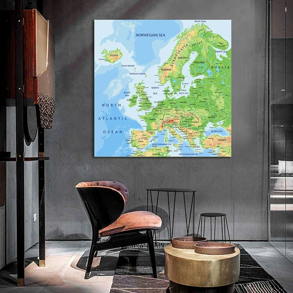 Wereldkaart op metaalplaat – Uniek en robuust