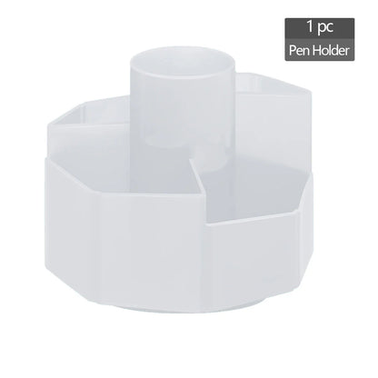 Lichte desk organizer met rubberen onderzijde
