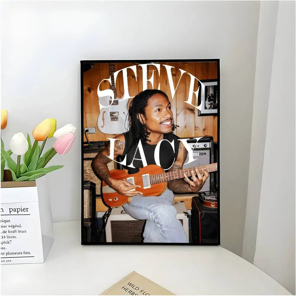 Abstracte poster met penseelstreken