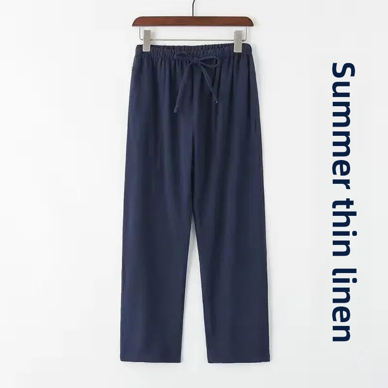 Linnen broek heren met splitjes – Ventilerend en speels