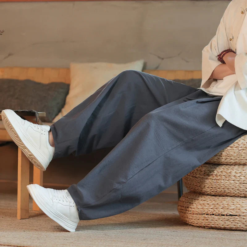 Linnen broek mannen met sportieve twist – Casual comfort