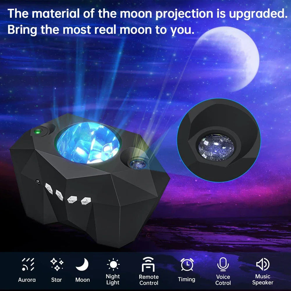Dimbare projector lamp met bewegende sterren