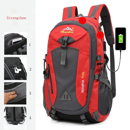 Rugzak als handbagage met compressieriemen