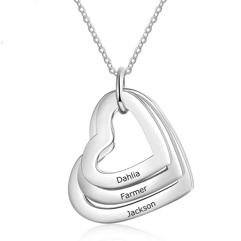 Moderne ketting met naam en geboortesteen