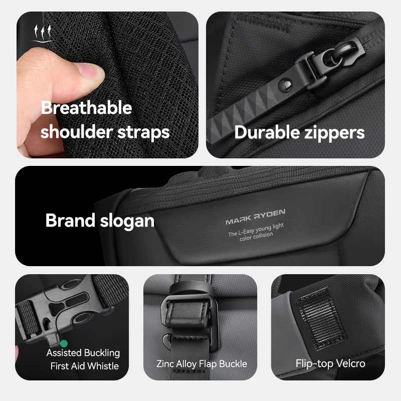 Handbagage rugzak met extra opbergvakken binnenin