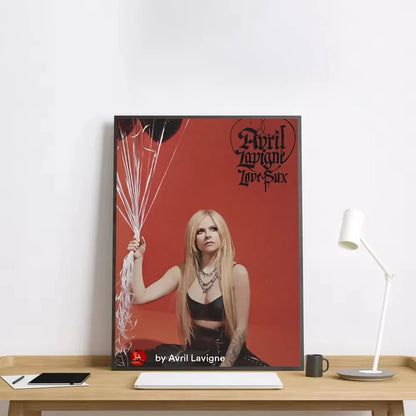 Poster met zachte penseellijnen