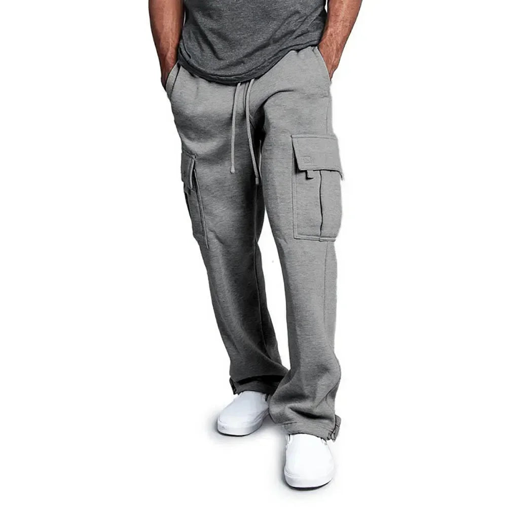 Linnen broek man met elastiek aan de enkel – Sportieve look
