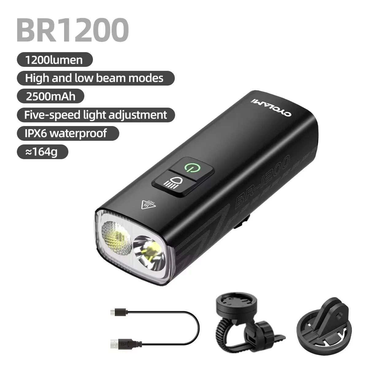 Fietslamp met lichtsensor voor automatische inschakeling