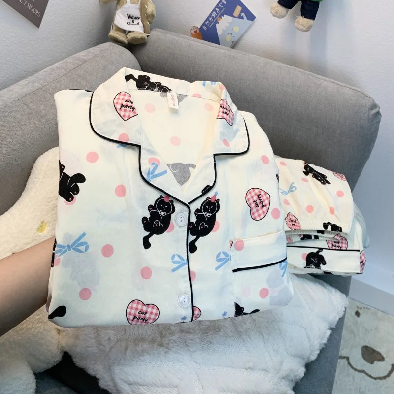 Dames pyjama Zeeman met schattige motieven