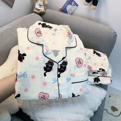 Dames pyjama Zeeman met schattige motieven