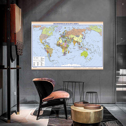 Wereldkaart in boho stijl – Past in speelse interieurs