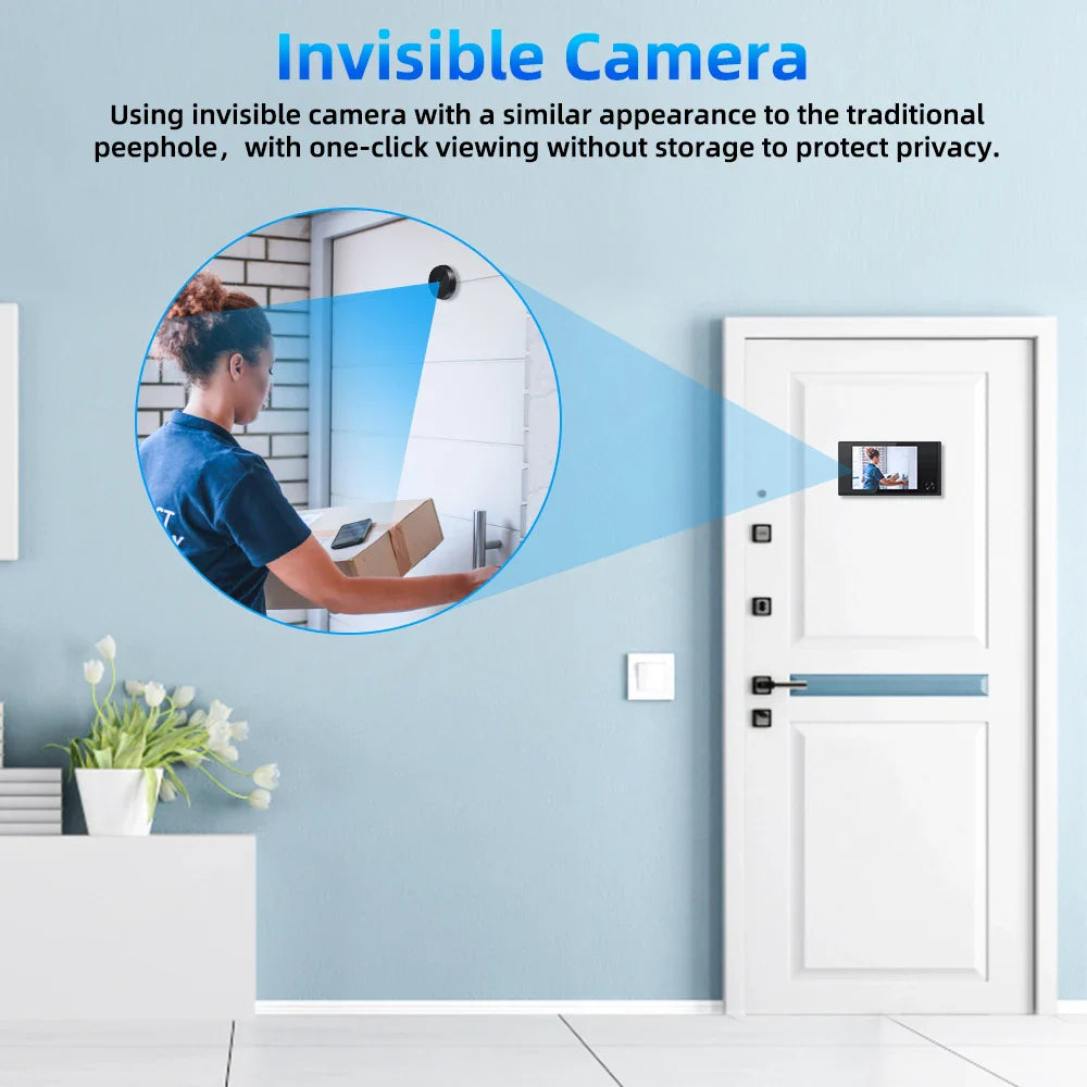 Deurbel met video en ingebouwde speaker – Spreek direct met bezoekers