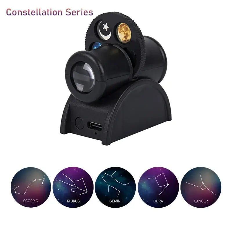 Luxe projector lamp met sterrenhemel look
