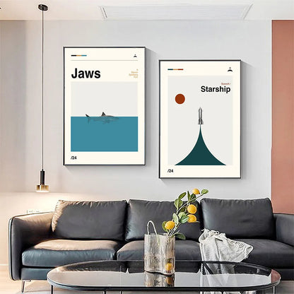 Grafische posters in zwart-wit stijl