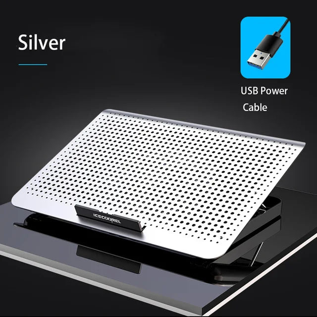 Laptop standaard met ingebouwde ventilator