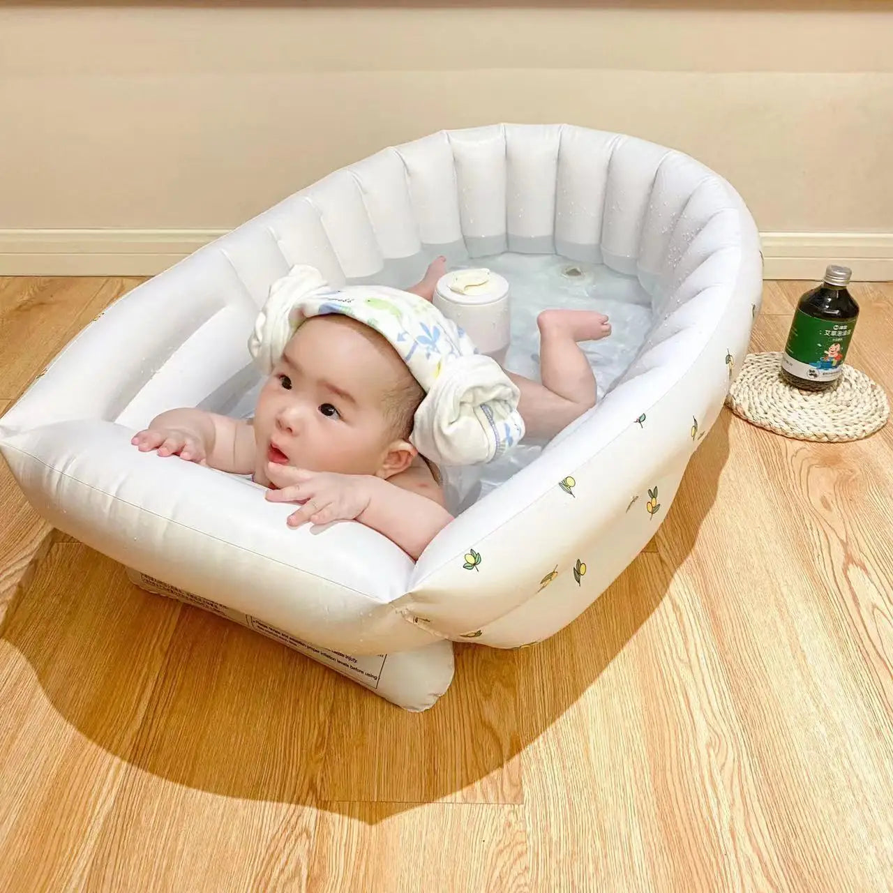 Inklapbare standaard babybadje met anti-slip voet