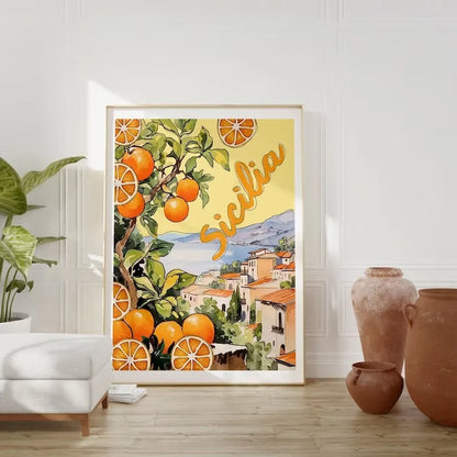 Grote poster voor boven het bed