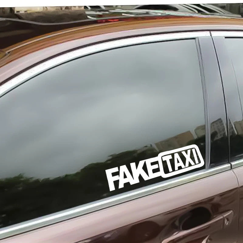 auto stickers - geel en zwart ontwerp voor humoristische uitstraling