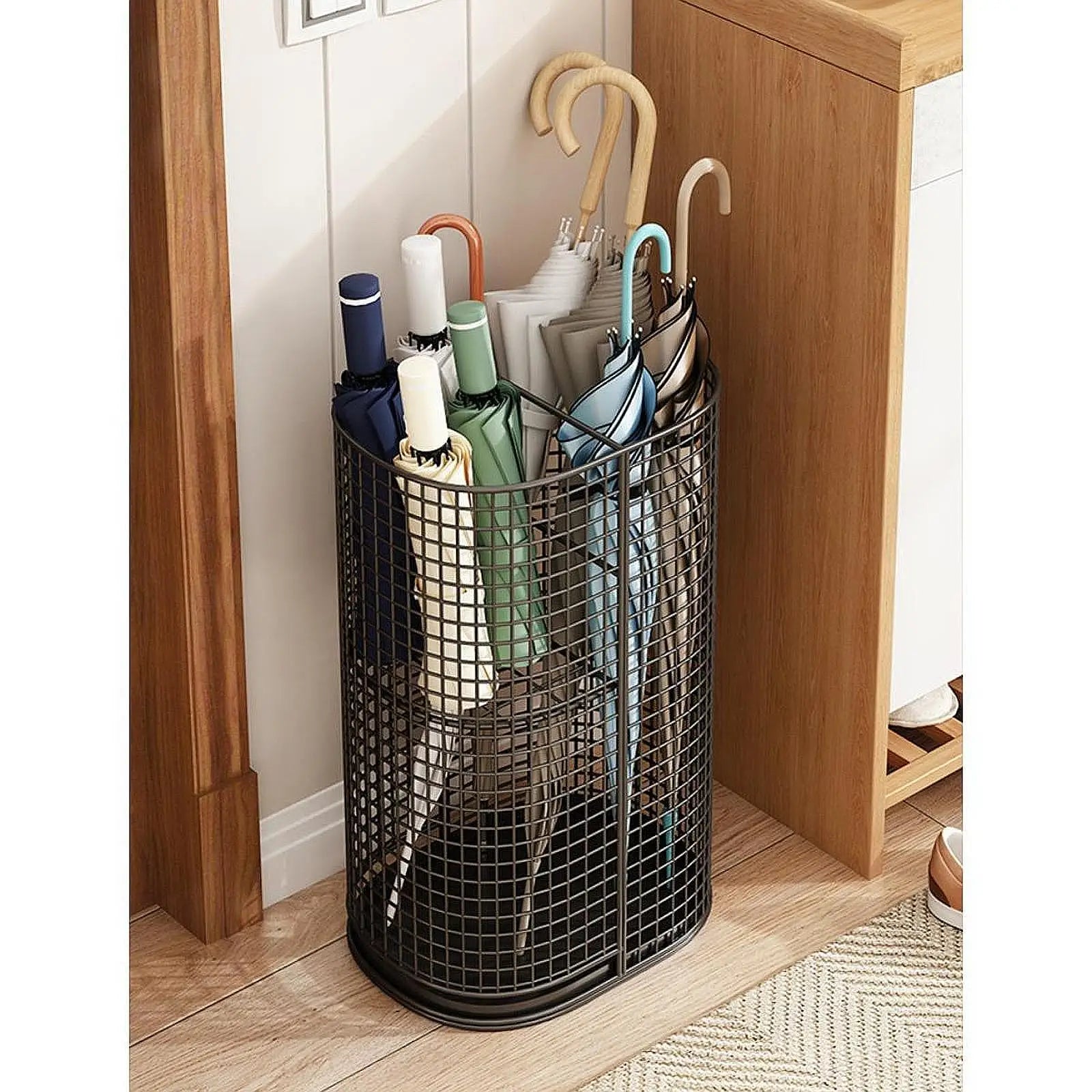 Ronde paraplubak met open design