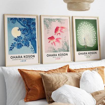 Set posters in botanische stijl