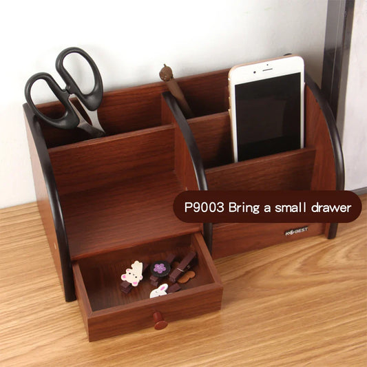 Desk organizer met ruimte voor laptop en tablet