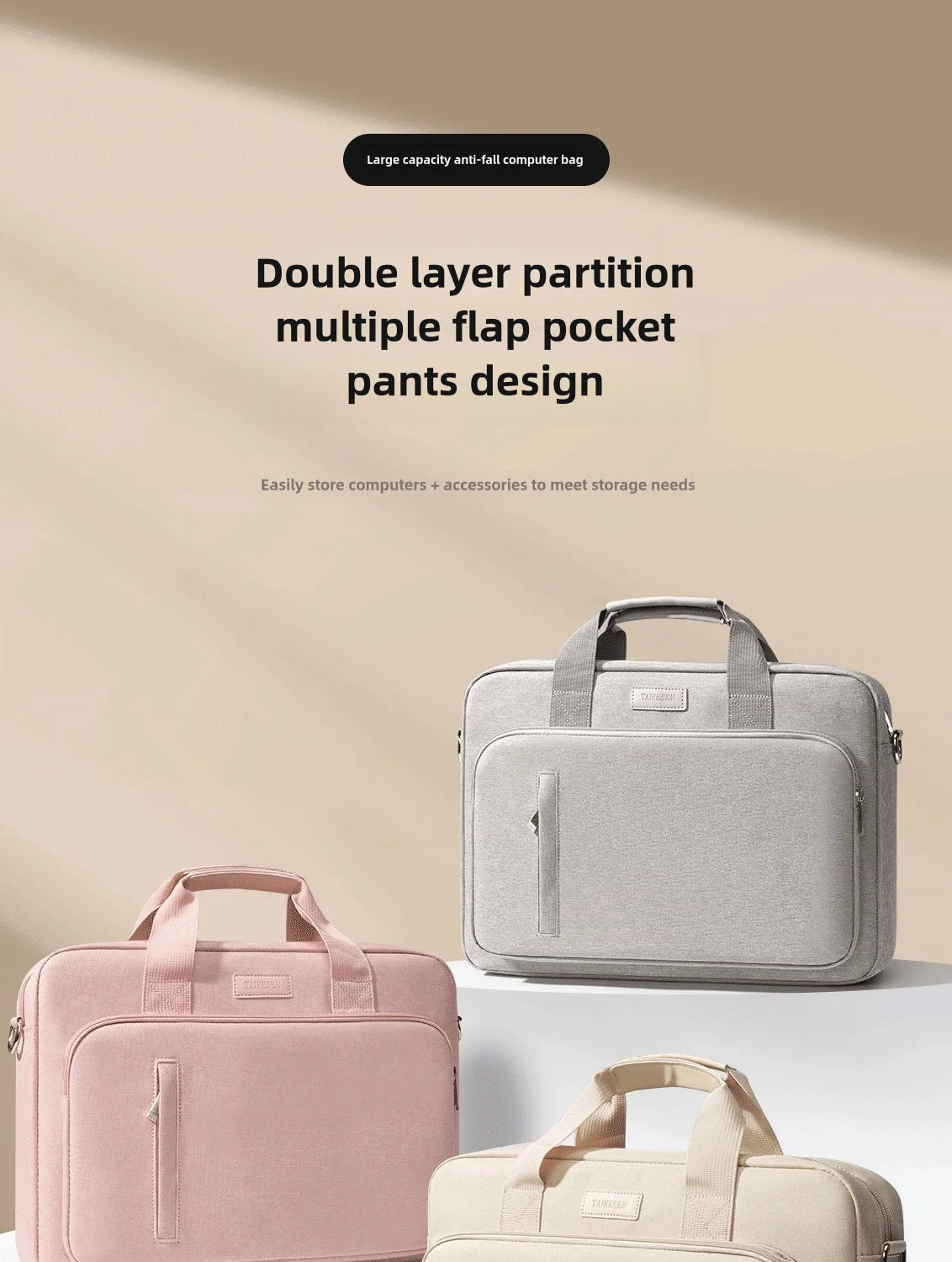 Heren laptop tas met extra versteviging – Robuust en betrouwbaar