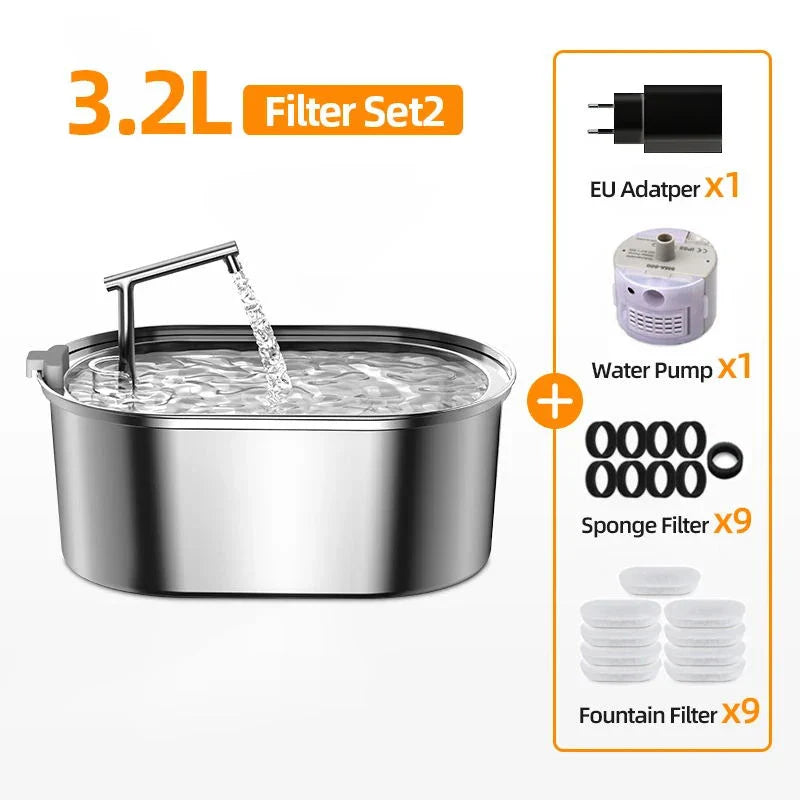 Katten waterfontein met dubbele filter – Extra zuivering