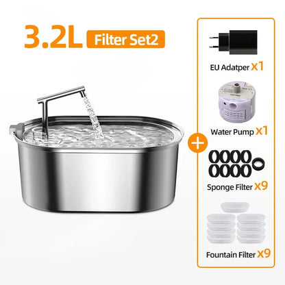 Katten waterfontein met dubbele filter – Extra zuivering