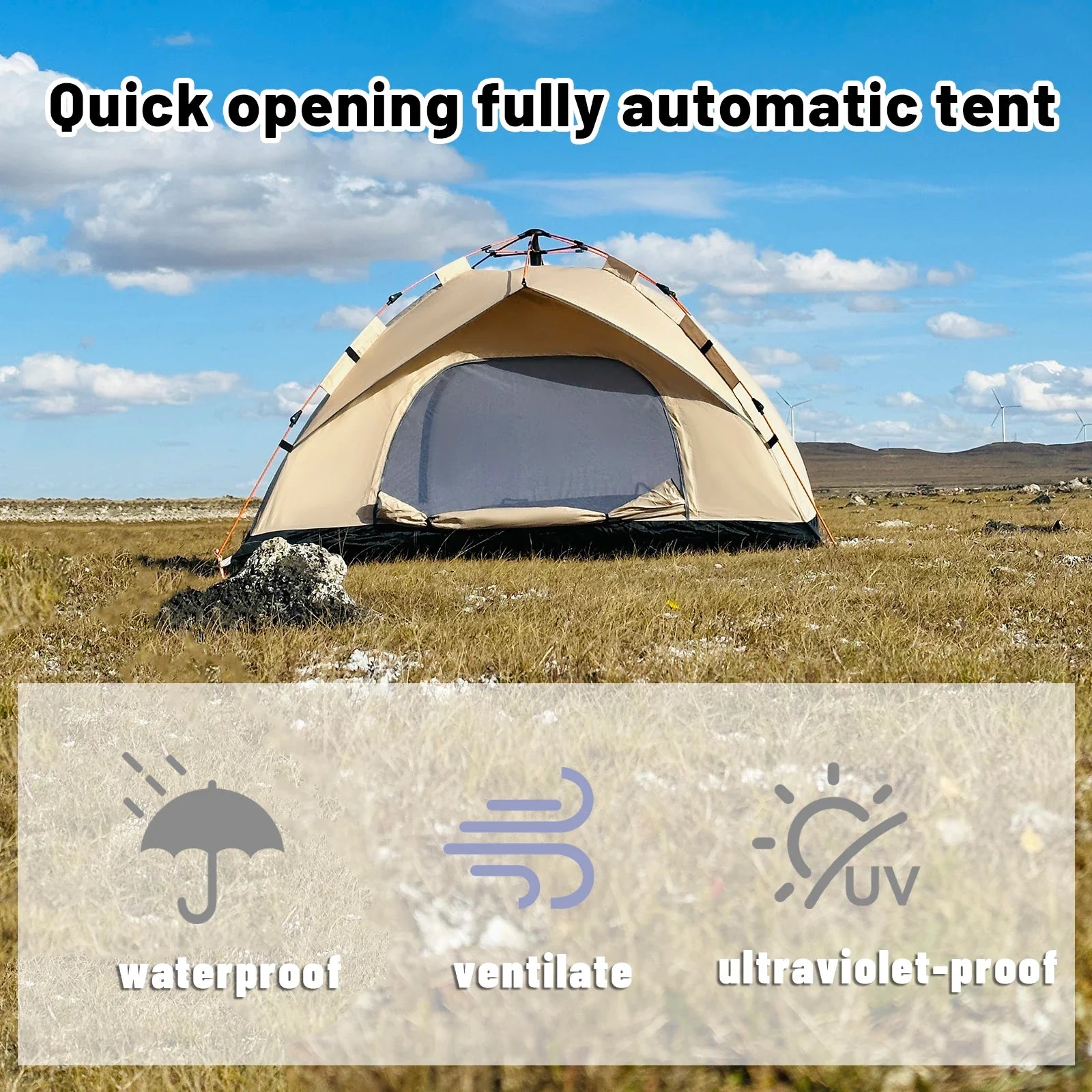 Pop-up tent voor 2 personen – Snel en makkelijk