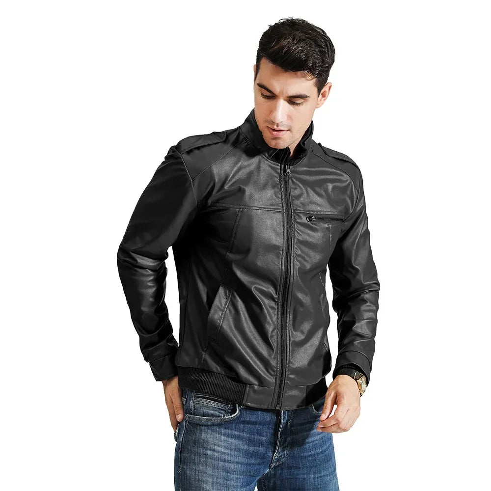 Moderne leren jassen heren met slim fit – Voor een verzorgde look