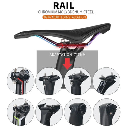 Fietszadel met antislip en ventilatiekanalen