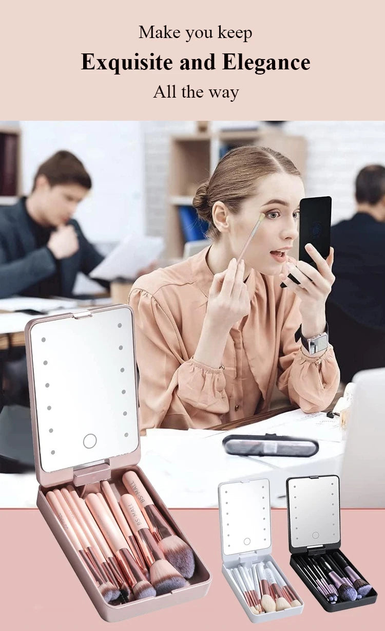 Verlichte make-up spiegel met inklapbaar ontwerp – Compact en praktisch