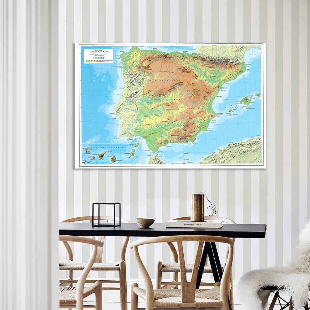 Metalen wereldkaart als wanddecoratie – Industrieel design