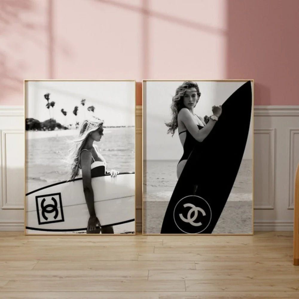Poster met lijnen en vlakken in modern design