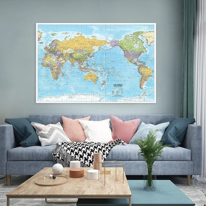 Wereldkaart voor moderne interieurs – Stijlvol en strak