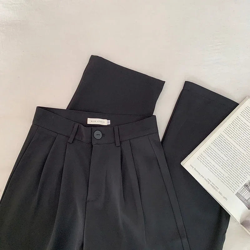 Linnen broeken dames met wijde pijpen – Relaxed fit