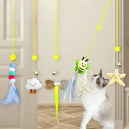 Kattenspeeltje met kralen en veren – Licht en kleurrijk
