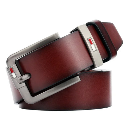 Riem heren in donker olijfgroen met metalen details