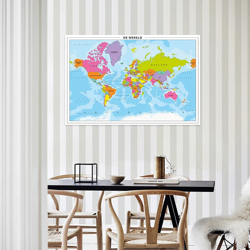 Wereldkaart als prikbord – Praktisch en decoratief
